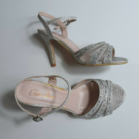 Bella Shoes - Bella Luna Women's Shoes Size 8 Silver Sandals